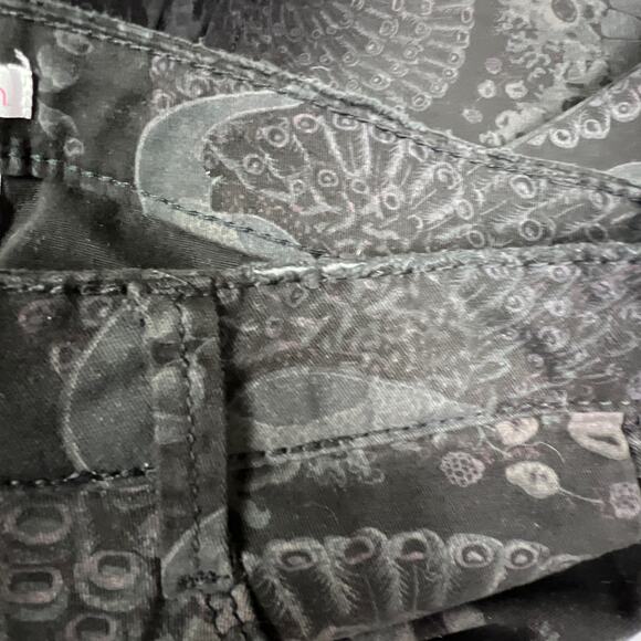 Xhilaration Jeans Peacock Print Juniors 7 Black Gray - Picture 6 of 12